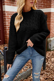 Solid Color Fashion Long-Sleeved Pullover Sweater