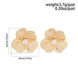 SWEET AND COOL 3D GINKGO LEAF AND FLOWER EARRINGS_CWAJE1809