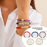 NEW FLAG CONTRAST COLOR BEADED BRACELET_CWAJE1473