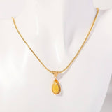 Fashionable Water Drop Blue Ocean Necklace_Cwaje05660