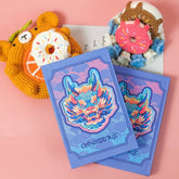 COLORFUL PORTABLE NOTEBOOK ON BLUE BACKGROUND_CWMM1860