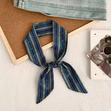 Trendy Striped Scarf Hair Wrap Bag Tie_Cwasc02986