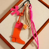 Western Horse Keychain With Beads Bow_Cwmm7824