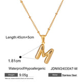 NICHE ALL MATCH TEMPERAMENT GLOSSY LETTER NECKLACE_CWAJE1893