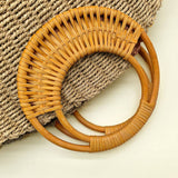 SUMMER BEACH SEA STRAW RATTAN TOTE CLUTCH BAGS_CWAB0814