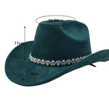 SOFT SUEDE FEDORA HAT WESTERN COWBOY STYLE_CWAH04419