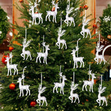 Cwmm10192_Clear Acrylic Reindeer Christmas Tree Ornaments