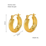 Cwaje1932_C Letter Woven Star Irregular Stud Earrings Gold