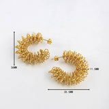 18K GOLD PLATED TWISTED ROPE HOOPS EARRING_CWAJE0569