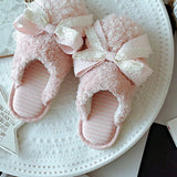 NEW BOWKNOT COTTON NON SLIP SLIPPERS FOR WOMEN_CWMM2951
