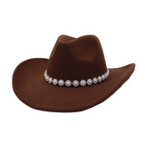 Western Cowboy Fedora Hat Felt Ethnic_Cwah04432