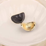 NEW SIMPLE HOLLOW GRID FOUR LEAF EARRINGS_CWAJE3985