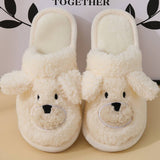 Women Cartoon Warm Bear Cotton Slippers