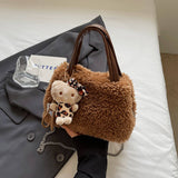Winter Handbag Shoulder Crossbody Plush Bag_Cwab3963