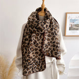 Vintage Leopard Tassel Scarf For Fall Winter_Cwasc2744