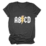 SUMMER NEW ARRIVAL PLUS SIZE TEE WITH LIGHTNING_CWTTS1476