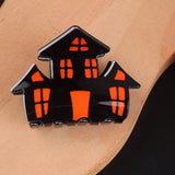 PUMPKINS GHOSTS HAUNTED HOUSE HALLOWEEN HAIR CLAW CLIPS