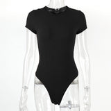 Sexy Round Neck Short Sleeved Bodycon Bodysuit_Cwtbls0313