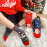 CHRISTMAS GIFTS SANTA CLAUS ELK PATTERN CREW SOCKS_CWMS1365