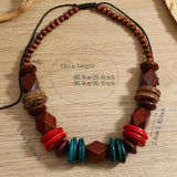 RETRO ETHNIC STYLE COLORFUL COCONUT SHELL NECKLACE_CWMM4433