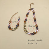 FASHION SPLICING ACRYLIC NECKLACE BRACELET SET_CWMM4917