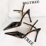 SIMPLE SHALLOW POINTED TOE HIGH HEELS_CWSHH0109