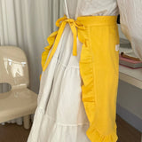 Waterproof Half-Length Cotton Lace Apron_Cwmm5826