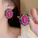 ELLIPTICAL FASHION RETRO EARRINGS_CWAJE2069