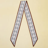 LETTER FLORAL TWILLY SCARF HAIR RIBBON BAG TIE_CWASC0095