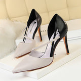 NEW POINTY COLOR MATCHING HOLLOW HIGH HEELS_CWSHH0054