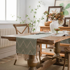 GEOMETRIC TASSEL VERSATILE TABLE RUNNER_CWMM1020