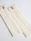Warm Boot Covers Winter Lace Twist Button Socks_Cwms0758