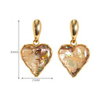 FASHIONABLE HEART ABALONE PENDANT EARRINGS_CWMM4345