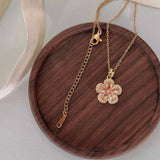 NEW CRYSTAL CHERRY BLOSSOM NECKLACE_CWAJE1257