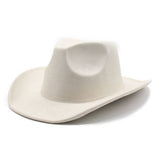 Unisex Suede Wide Brim Fedora Vintage Cowboy Hat_Cwah0824