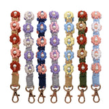 NEW PEARL FLOWER COTTON ROPE KEYCHAIN_CWMM1559