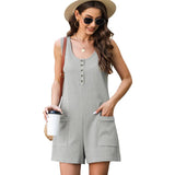 Textured Multi-Pocket Straight-Leg Jumpsuit