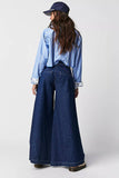 Street-Style American Wide-Leg Casual Jeans