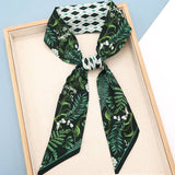 FRUIT PRINT TWILLY SCARF HAIR TIE BAG RIBBON_CWASC0431