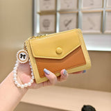 Unique Design Cute Two-Tone Pearl Wallet_Cwab06246
