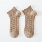 Twisted Fashion Cotton Lace Socks For Women_Cwms2006