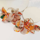 HANDMADE FABRIC PRINT HOOP EARRINGS BOLD UNIQUE_CWMM6191