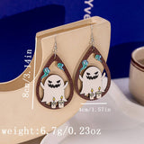HALLOWEEN PARTY CREATIVE WOODEN EARRINGS_CWAJE1849