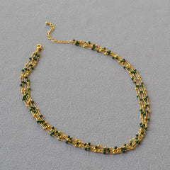 SPACER BEADS MULTI LAYER BEADED NECKLACE_CWAJE2130