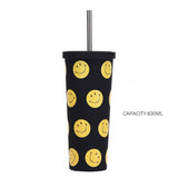 NEW SMILING FACE STAINLESS STEEL THERMOS CUP_CWMM0981