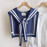 DOUBLE ROW STRIPED FRAME KNITTED SHAWL_CWASC0846