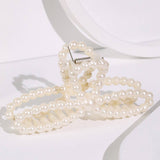 Chic Pearl Heart Claw Clip Minimalist Hair Grip