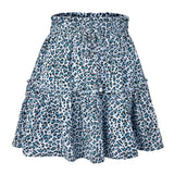 HIGH WAIST PRINTED SKIRT FLORAL SHORT SKIRT_CWAB4795