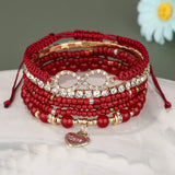 COLORFUL MULTI LAYER ELASTIC RICE BEAD BRACELET_CWAHA2469