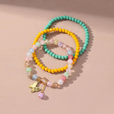 BOHO CRYSTAL BEADED ANKLET SET BUTTERFLY PENDANT_CWMM6361